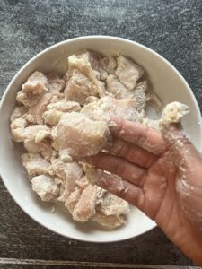 floured chicken