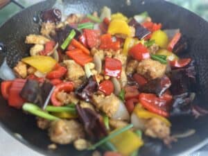 Assemble cashew chicken