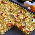 Sheet Pan Zucchini Eggs Baked