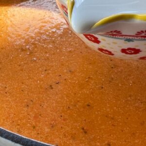 Adding Cream to make bisque