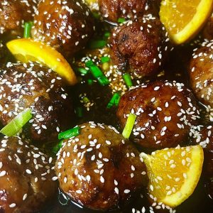 Turkey Meatballs in Orange Sauce