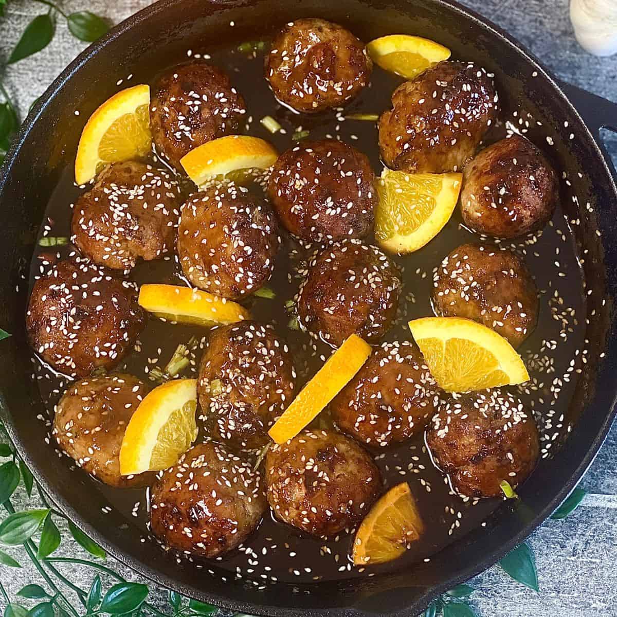 Turkey Meatballs in Orange Sauce Sticky Rice Thai Kitchen