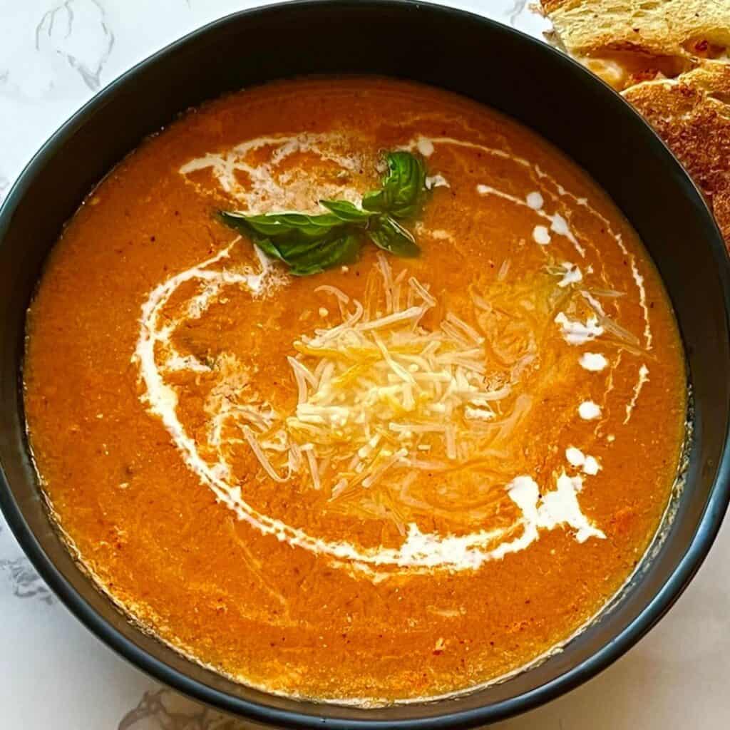 Easy Fresh Tomato Soup with Smoked Gouda - Sticky Rice Thai Kitchen