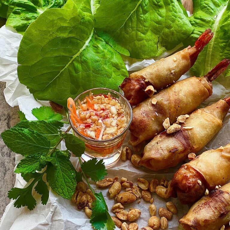 shrimp and pork spring rolls