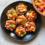 mango salsa baked shrimp cups
