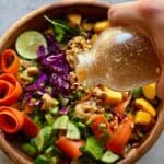 Thai Crunchy Salad with Ginger Peanut Dressing