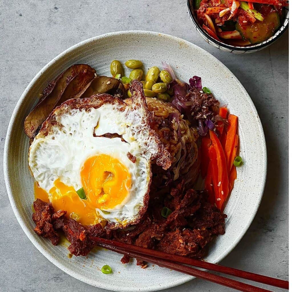 One Pot Bibimbap (rice cooker and instant pot) - Sticky Rice Thai Kitchen