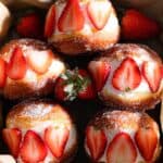 strawberry cream donut