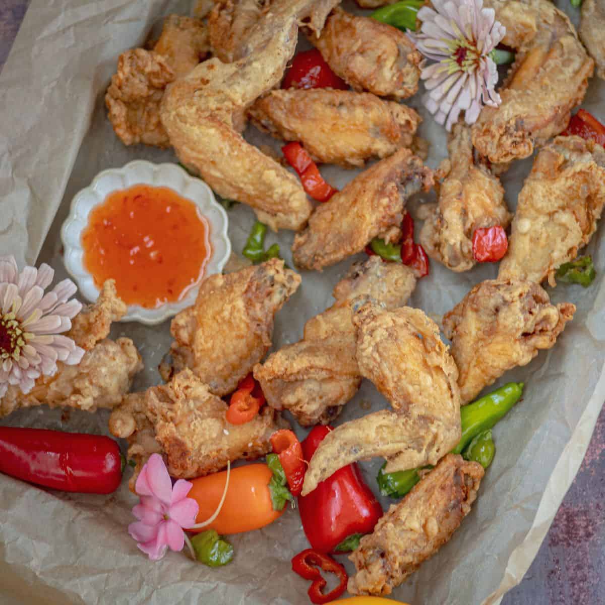 Salt and pepper chicken wings