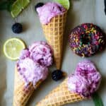 No Churn Blackberry Ice-Cream