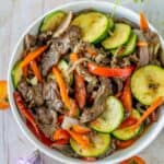 zucchini beef stir fry