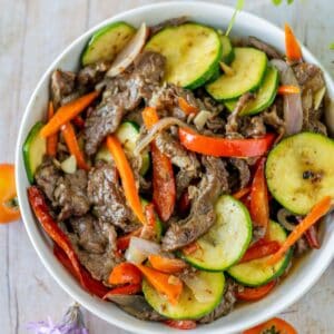 zucchini beef stir fry