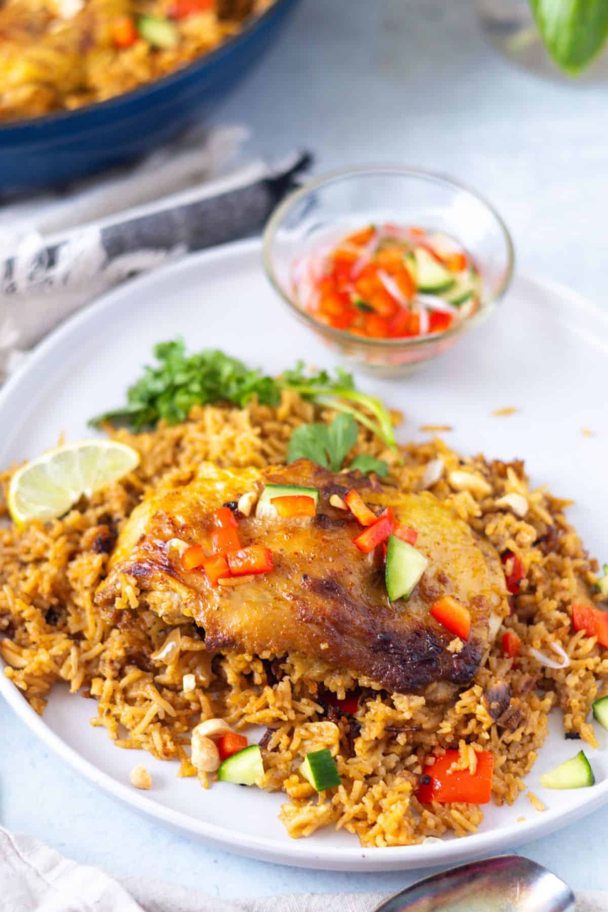 Chicken Satay Bowl with Ajat