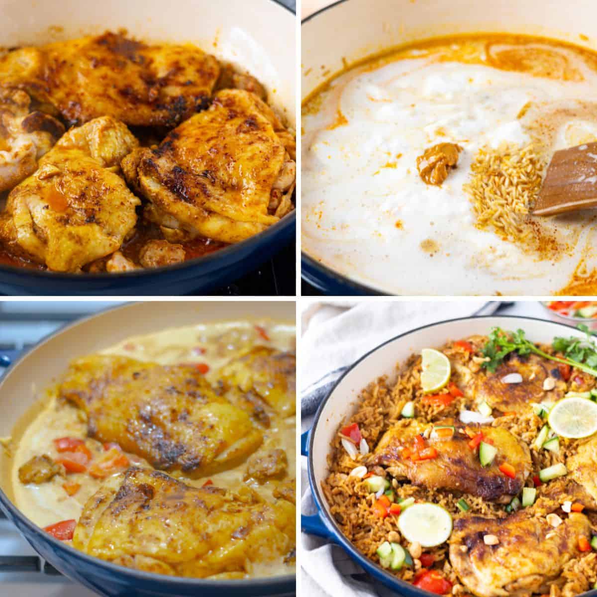 Making One Pan Chicken Satay